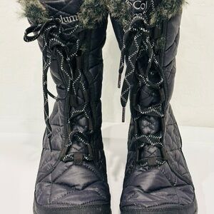 Columbia Women's Black Quilted Fur-Lined waterproof Boots
